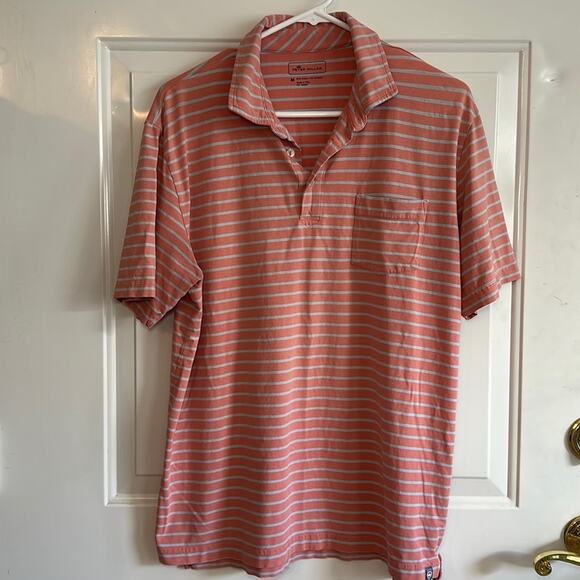 Peter Millar Men’s Polo Striped Soft Short‎ Sleeve Size Medium - Picture 1 of 7
